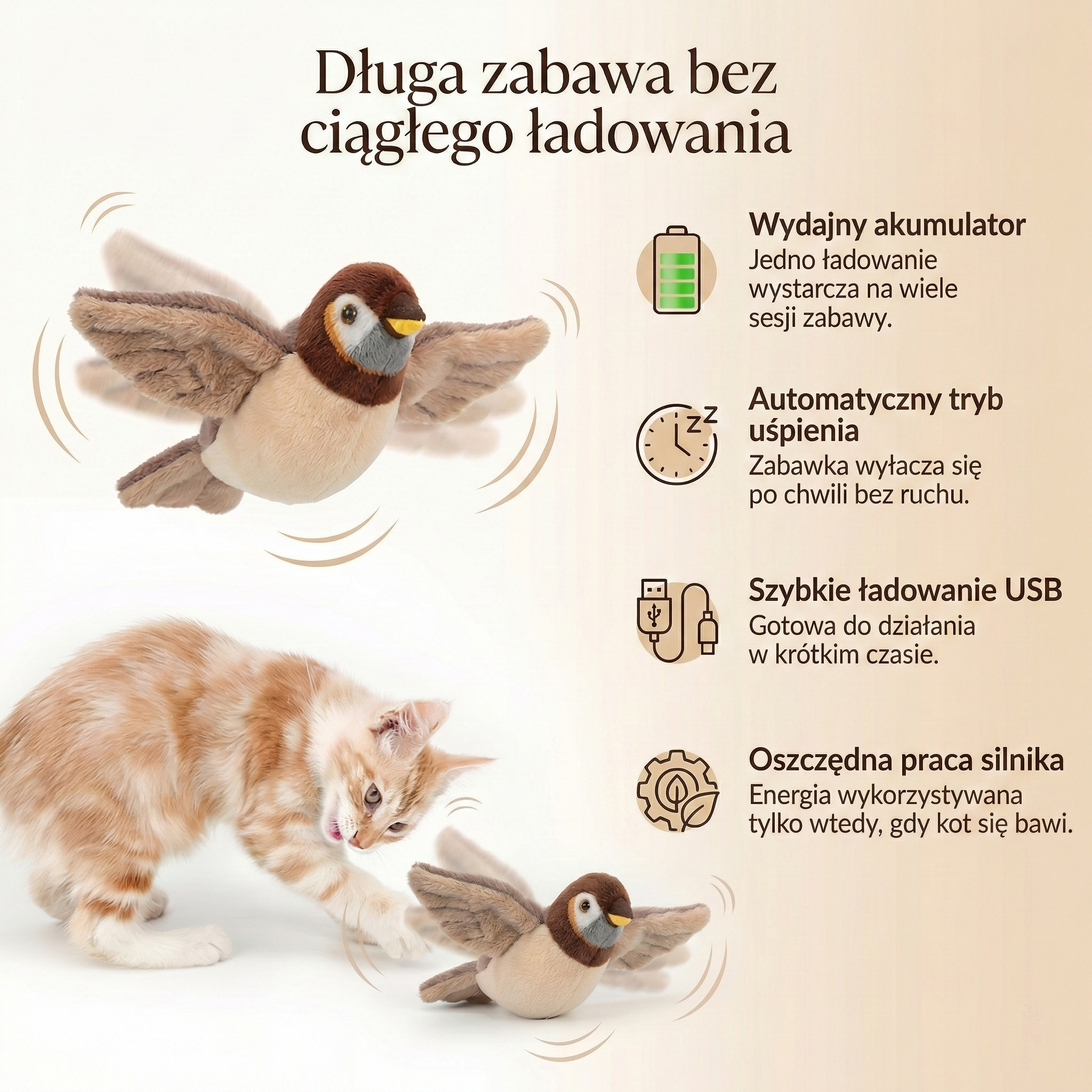 Interaktywny Ptaszek dla Kota