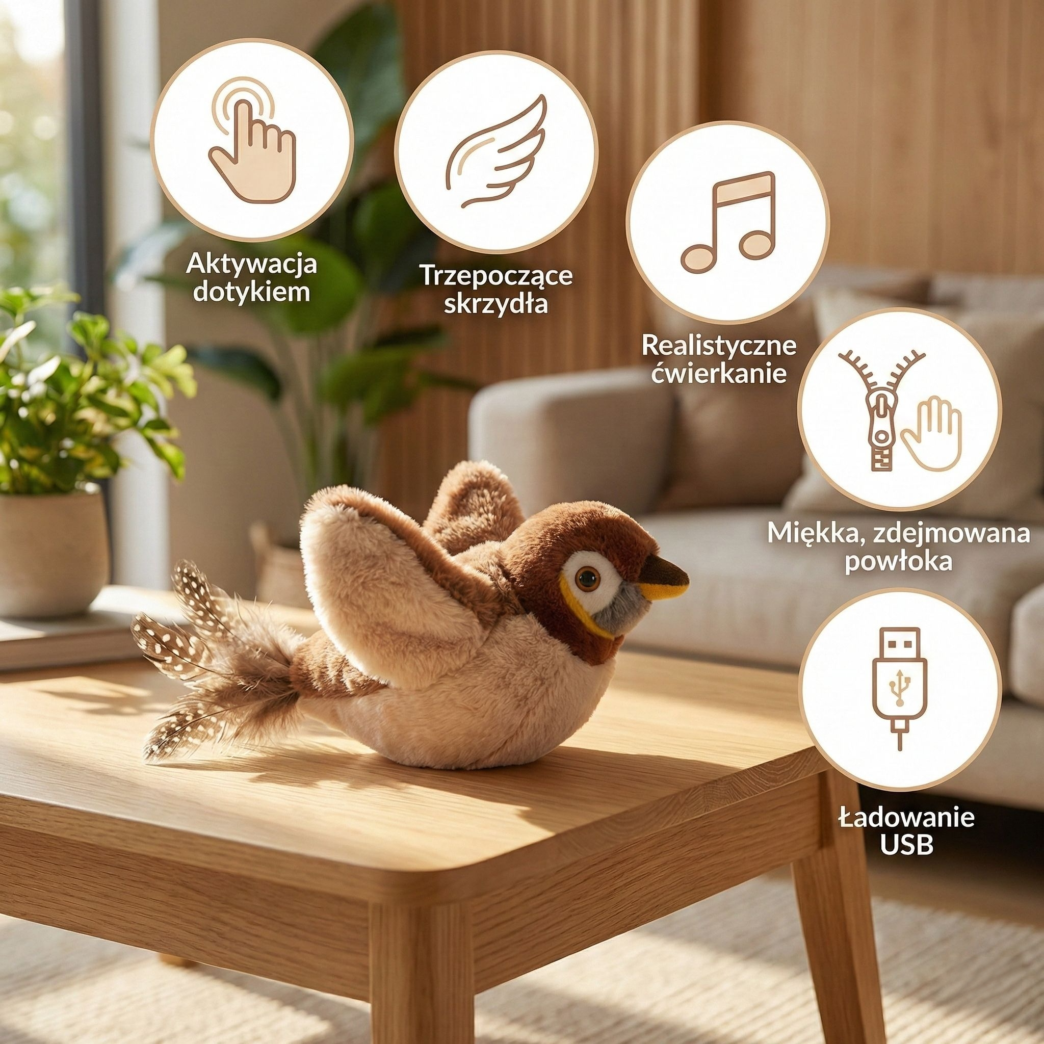 Interaktywny Ptaszek dla Kota
